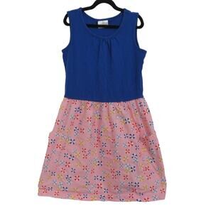 Hanna Andersson Girls Sz 12 150 Blue and Pink Pinwheel Candy Dress A Line Dress